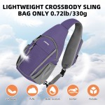 LAIMEIWEE Crossbody Sling Bag for Men & Women, Water-Resistant Chest Pack with RFID Blocking, Lightweight Travel Backpack with 11" iPad Compartment, Ideal for Hiking, Commuting, Outdoor Activities